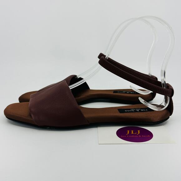 Rag & Bone Women's Ellory Rust Brown Foldable Ankle Strap Sandals Size 36/ 6 US - Picture 5 of 12